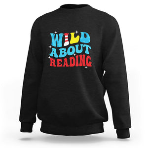 Wild About Reading Sweatshirt Teacher Of Little Things TS02 Black Printyourwear