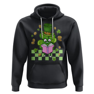 Shamrock Reading Hoodie St. Patrick's Day Books Lover Reader Nerd TS02 Black Printyourwear