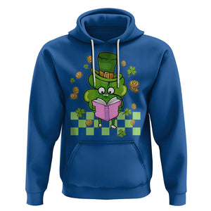 Shamrock Reading Hoodie St. Patrick's Day Books Lover Reader Nerd TS02 Royal Blue Printyourwear