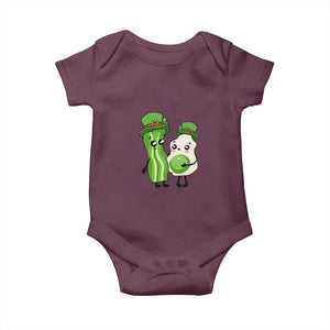 Cute Kids St Patricks Day Baby Onesie Green Eggs Green Ham Smile Face Costume TS02 Maroon Print Your Wear