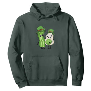 Cute Kids St. Patricks Day Hoodie Green Eggs Green Ham Smile Face Costume TS02 Dark Forest Green Printyourwear