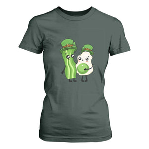 Cute Kids St Patricks Day T Shirt For Women Green Eggs Green Ham Smile Face Costume TS02 Dark Forest Green Print Your Wear