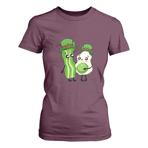 Cute Kids St Patricks Day T Shirt For Women Green Eggs Green Ham Smile Face Costume TS02 Maroon Print Your Wear