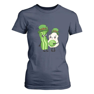 Cute Kids St Patricks Day T Shirt For Women Green Eggs Green Ham Smile Face Costume TS02 Navy Print Your Wear