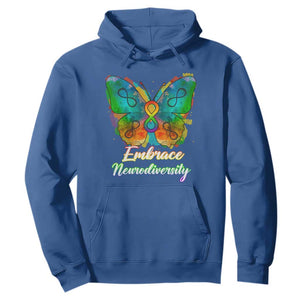 Autism Acceptance Hoodie Embrace Neurodiversity Rainbow Spectrum TS02 Royal Blue Printyourwear