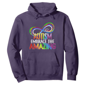 Autism Acceptance Hoodie Embrace The Amazing Spectrum Rainbow Infinity Symbol TS02 Purple Printyourwear
