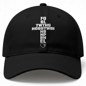 For God So Loved The World John 3 16 Acronym Christian Cross Baseball Cap Faith Statement Inspirational Religious Gift TS02 Print Your Wear