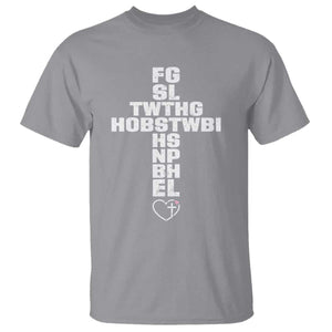 For God So Loved The World John 3 16 Acronym Christian Cross T Shirt Faith Statement Inspirational Religious Gift TS02 Sport Gray Print Your Wear