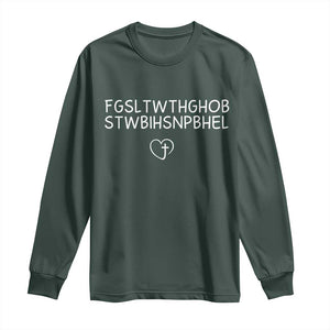 For God So Loved The World John 3 16 Christian Acronym Long Sleeve Shirt Subtle Faith Inspirational Believer Gift TS02 Dark Forest Green Print Your Wear