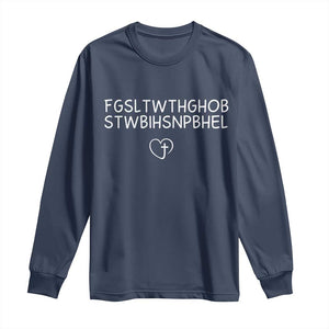 For God So Loved The World John 3 16 Christian Acronym Long Sleeve Shirt Subtle Faith Inspirational Believer Gift TS02 Navy Print Your Wear