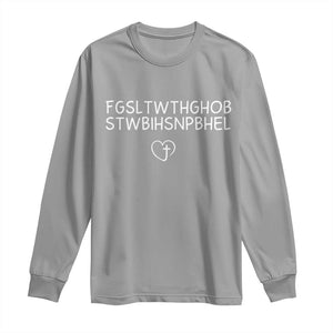 For God So Loved The World John 3 16 Christian Acronym Long Sleeve Shirt Subtle Faith Inspirational Believer Gift TS02 Sport Gray Print Your Wear