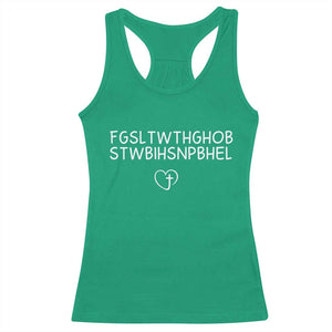 For God So Loved The World John 3 16 Christian Acronym Racerback Tank Top Subtle Faith Inspirational Believer Gift TS02 Irish Green Print Your Wear