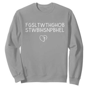 For God So Loved The World John 3 16 Christian Acronym Sweatshirt Subtle Faith Inspirational Believer Gift TS02 Sport Gray Print Your Wear