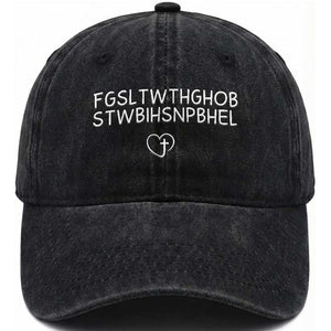 For God So Loved The World John 3 16 Christian Acronym Washed Cotton Baseball Cap Subtle Faith Inspirational Believer Gift TS02 Print Your Wear