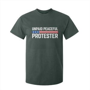 Unpaid Peaceful Protester Patriotic Stripe T Shirt For Kid American Flag Activist TS02 Dark Forest Green Print Your Wear