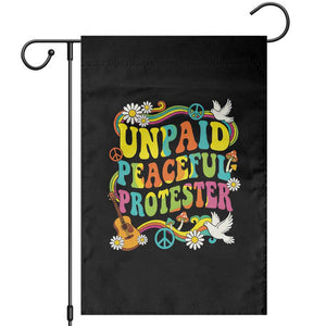 Unpaid Peaceful Protester Retro Hippie Rainbow Garden Flag Flower Power Peace Activist TS02 Black Print Your Wear