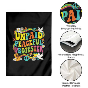 Unpaid Peaceful Protester Retro Hippie Rainbow Garden Flag Flower Power Peace Activist TS02 Print Your Wear