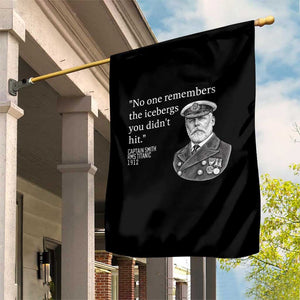 Funny Vintage Ship Captain Saying Garden Flag No One Remembers the Icebergs You Did Not Hit Dark Humor TS02 Print Your Wear
