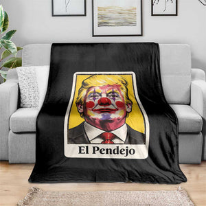 El Pendejo Clown Portrait Satire Throw Blanket Bold Political Humor Vintage Caricature TS02 Print Your Wear