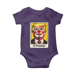 El Pendejo Clown Portrait Satire Baby Onesie Bold Political Humor Vintage Caricature TS02 Purple Print Your Wear
