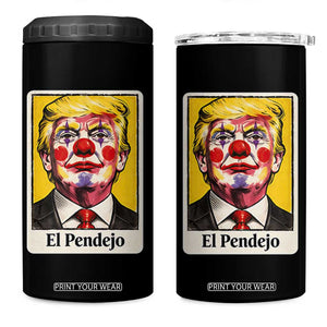 El Pendejo Clown Portrait Satire 4 in 1 Can Cooler Tumbler Bold Political Humor Vintage Caricature TS02 One Size: 16 oz Black Print Your Wear