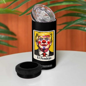 El Pendejo Clown Portrait Satire 4 in 1 Can Cooler Tumbler Bold Political Humor Vintage Caricature TS02 Print Your Wear