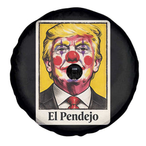 El Pendejo Clown Portrait Satire Spare Tire Cover Bold Political Humor Vintage Caricature TS02 Print Your Wear