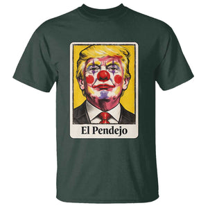 El Pendejo Clown Portrait Satire T Shirt Bold Political Humor Vintage Caricature TS02 Dark Forest Green Print Your Wear