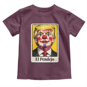 El Pendejo Clown Portrait Satire Toddler T Shirt Bold Political Humor Vintage Caricature TS02 Maroon Print Your Wear