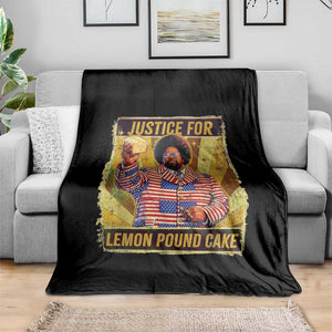Justice for Lemon Pound Cake Vintage Retro Throw Blanket Funny Viral Hip Hop Meme Parody Internet Culture Fans TS02 Print Your Wear