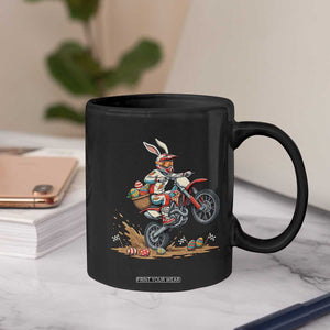 Easter Bunny Dirt Bike Rider Funny Motocross Rabbit Graphic Coffee Mug Cool Off Road Racing Egg Hunt TS02 Print Your Wear