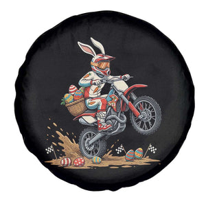 Easter Bunny Dirt Bike Rider Funny Motocross Rabbit Graphic Spare Tire Cover Cool Off Road Racing Egg Hunt TS02 Print Your Wear