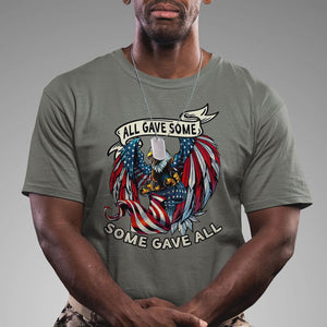 Patriotic American Eagle T Shirt All Gave Some Some Gave All US Flag 4th Of July Independence Day TS02 Military Green Print Your Wear