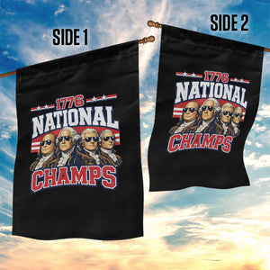 1776 National Champs Founding Fathers Graphic Garden Flag Funny George Washington and Presidents Sunglasses Sports Style Patriotic TS02 Print Your Wear