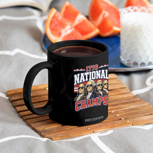 1776 National Champs Founding Fathers Graphic Coffee Mug Funny George Washington and Presidents Sunglasses Sports Style Patriotic TS02 Print Your Wear