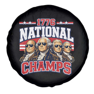 1776 National Champs Founding Fathers Graphic Spare Tire Cover Funny George Washington and Presidents Sunglasses Sports Style Patriotic TS02 Print Your Wear