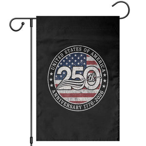 United States of America 250th Anniversary Vintage Seal Garden Flag Distressed American Flag 1776 to 2026 Semiquincentennial Patriotic TS02 Black Print Your Wear