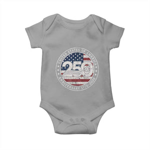 United States of America 250th Anniversary Vintage Seal Baby Onesie Distressed American Flag 1776 to 2026 Semiquincentennial Patriotic TS02 Sport Gray Print Your Wear