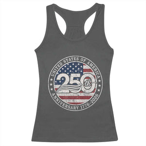 United States of America 250th Anniversary Vintage Seal Racerback Tank Top Distressed American Flag 1776 to 2026 Semiquincentennial Patriotic TS02 Dark Heather Print Your Wear