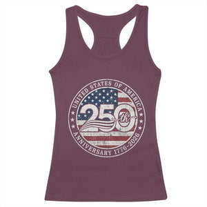 United States of America 250th Anniversary Vintage Seal Racerback Tank Top Distressed American Flag 1776 to 2026 Semiquincentennial Patriotic TS02 Maroon Print Your Wear