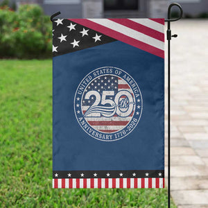 United States of America 250th Anniversary Vintage Seal Patriotic Garden Flag Distressed American Flag 1776 to 2026 Semiquincentennial