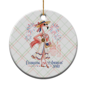 Celebrating 250 Years of American Spirit Flamingo Ceramic Ornament Cute Patriotic Tropical Bird Summer Landmarks Fireworks TS02 1pc Christmas Plaid Print Your Wear