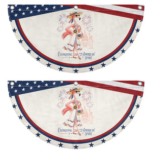 Celebrating 250 Years of American Spirit Flamingo Patriotic Fan Flag Cute Tropical Bird Summer Landmarks Fireworks