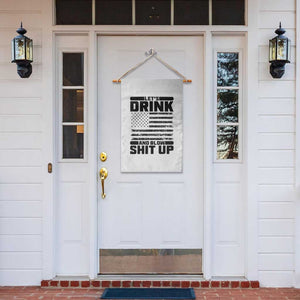 Patriotic 4th of July Fireworks Funny Drinking Party Garden Flag Let's Drink And Blow Shit Up Gag Gift