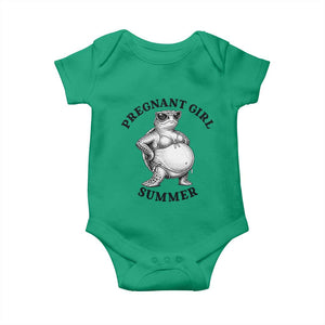 Funny Pregnant Girl Summer Turtle Baby Onesie Cute Stipple Maternity Bikini Sea Turtle Beach