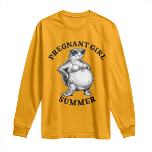 Funny Pregnant Girl Summer Turtle Long Sleeve Shirt Cute Stipple Maternity Bikini Sea Turtle Beach