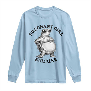 Funny Pregnant Girl Summer Turtle Long Sleeve Shirt Cute Stipple Maternity Bikini Sea Turtle Beach