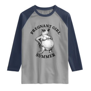 Funny Pregnant Girl Summer Turtle Raglan Shirt Cute Stipple Maternity Bikini Sea Turtle Beach