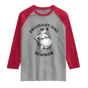 Funny Pregnant Girl Summer Turtle Raglan Shirt Cute Stipple Maternity Bikini Sea Turtle Beach