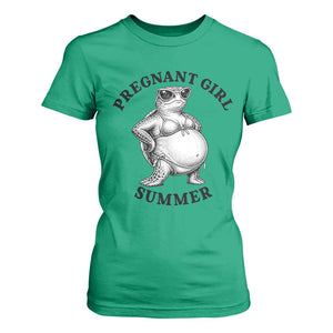 Funny Pregnant Girl Summer Turtle T Shirt For Women Cute Stipple Maternity Bikini Sea Turtle Beach